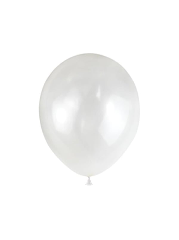 Beyaz Metalik Balon 10'Lu 12