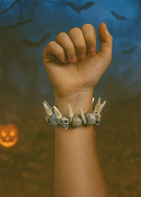 Cadılar Bayramı Kemik Bileklik Halloween Parti Aksesuarı