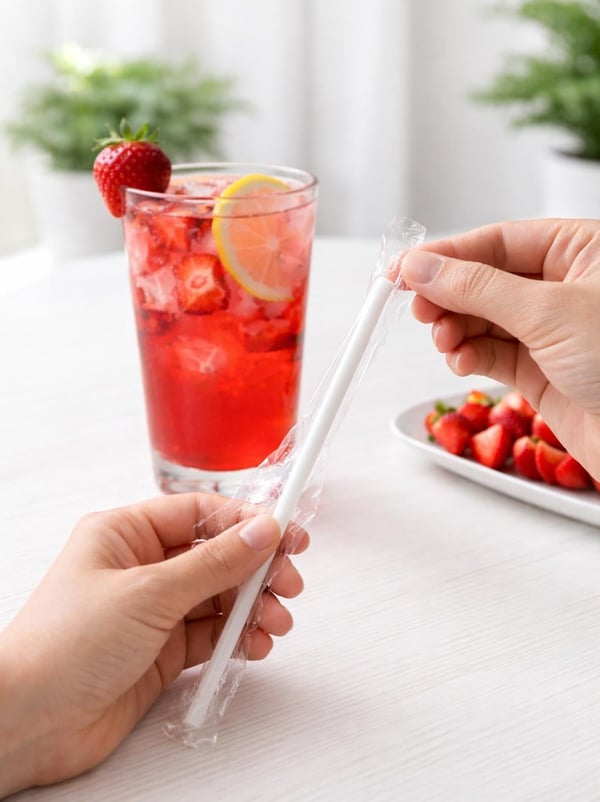 Frozen Pipet Jelatin Ambalajlı 100'Lü Beyaz - Pipet ve Kürdanlar | Parti Adresi