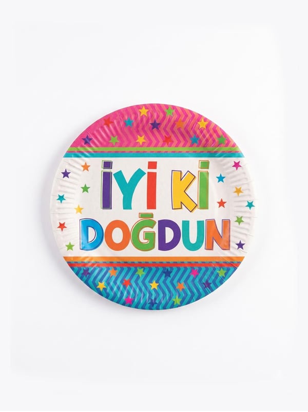 Funstar İyi Ki Doğdun Tabak 23 Cm -  | Parti Adresi