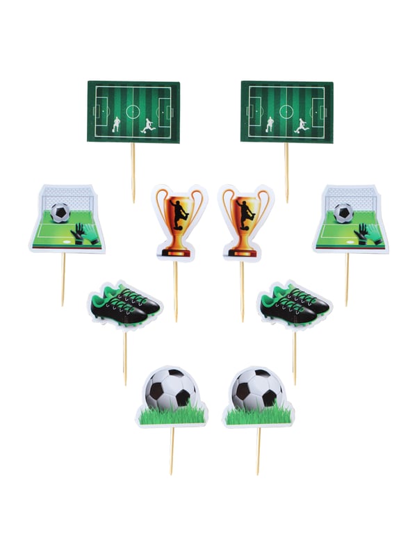 Futbol Temalı Figürlü Kürdan Pasta Süsü Cupcake Kürdanı 10'lu