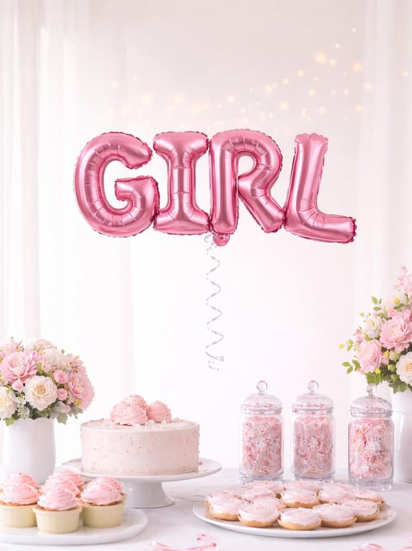 Girl Folyo Balon Baby Shower Cinsiyet Belirleme Parti Balonu 60 cm - Parti Balonu | Parti Adresi