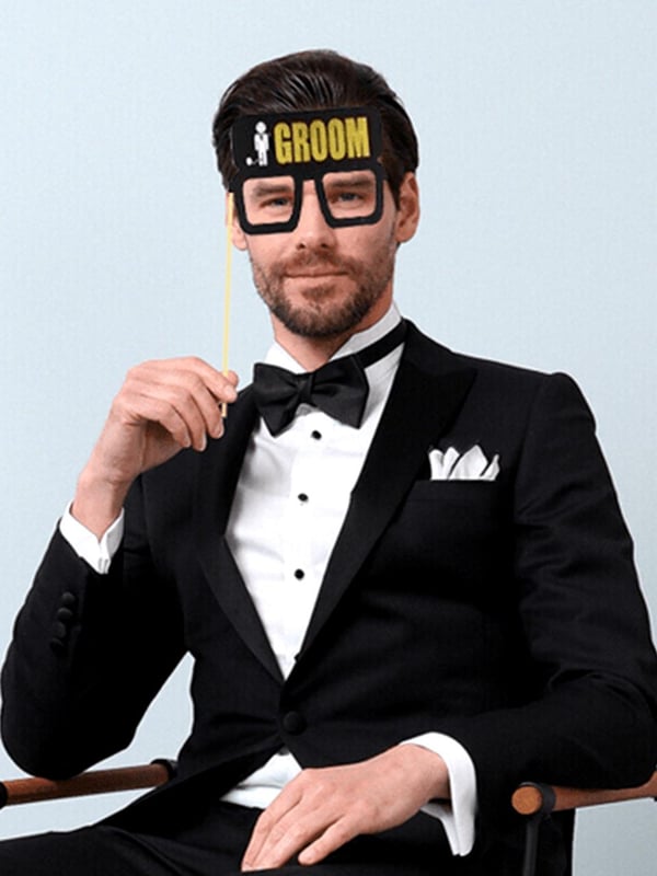Groom Yazılı Damat Bekarlığa Veda Parti Gözlüğü