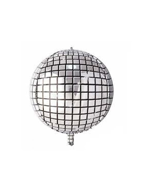 Gümüş Disco Topu Folyo Balon 60 Cm