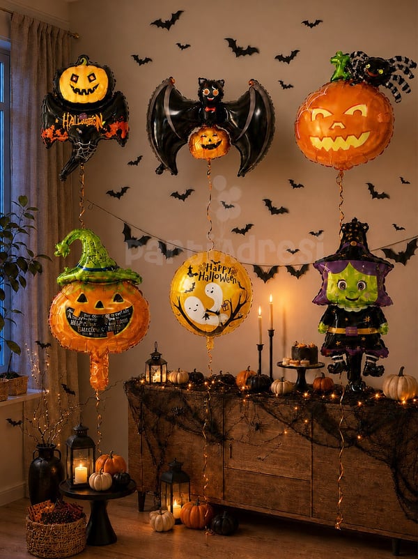 Halloween Mini Balon Seti Cadılar Bayramı Parti Folyo Balonu 6'lı - Cadılar Bayramı | Parti Adresi
