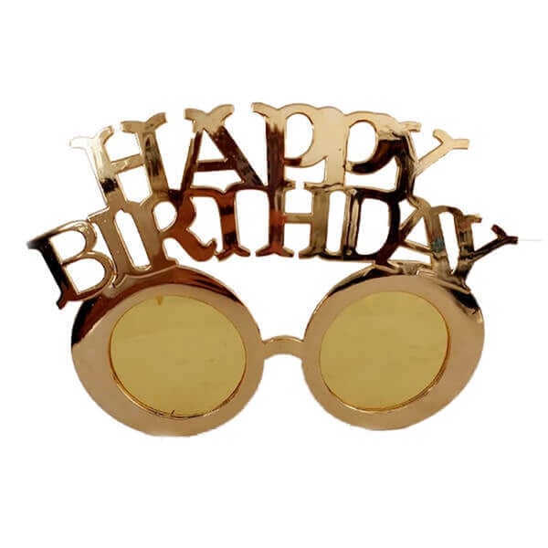 Happy Birthday Gözlük Altın