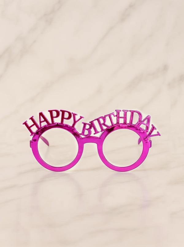 Happy Birthday Gözlük Doğum Günü Parti Aksesuarı Fuşya - Parti Maske ve Gözlükleri | Parti Adresi