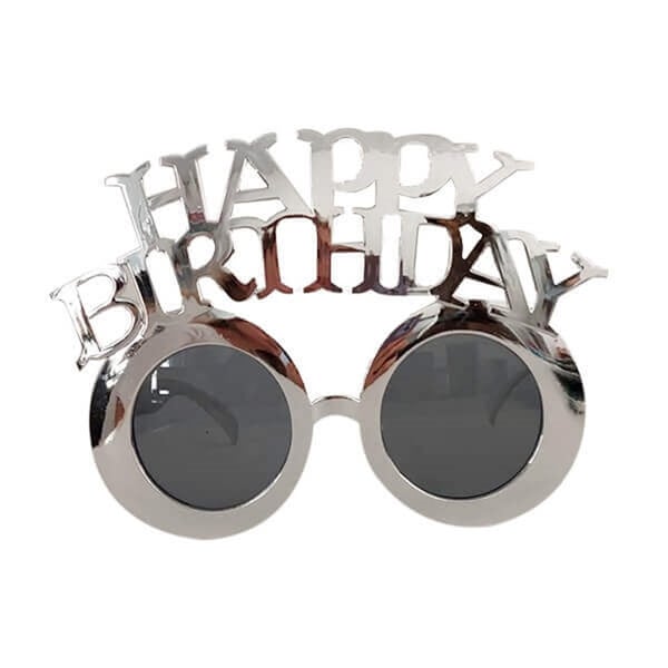 Happy Birthday Gözlük Gümüş