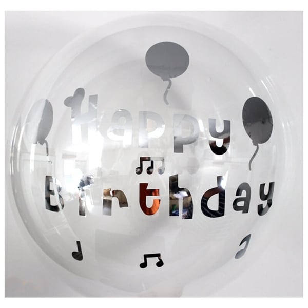 HAPPY BİRTHDAY ŞEFFAF BALON GÜMÜŞ