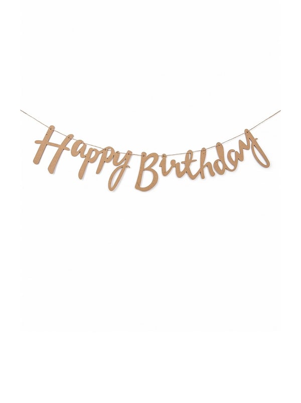 Happy Birthday Yazı Kaligrafi Banner Kraft - Yazı ve Flamalar | Parti Adresi