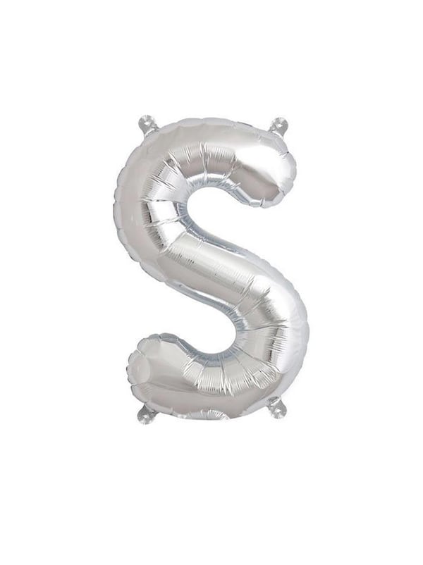 Harf Folyo Balon S Harfi Gümüş Renk 76 Cm - 34
