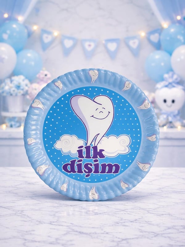 İlk Dişim Tabak Erkek - Diş Buğdayı | Parti Adresi