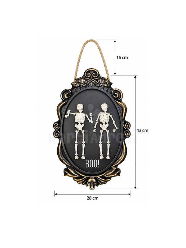 Işıklı İskeletli Halloween Duvar Süsü – BOO Yazılı Cadılar Bayramı Parti Dekoru - İskeletler | Parti Adresi