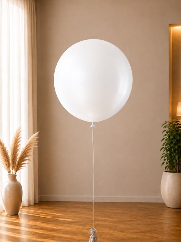 Jumbo Balon Beyaz Parti Balonu 18 inc 45 cm 25'li - Düz Renk Balon | Parti Adresi
