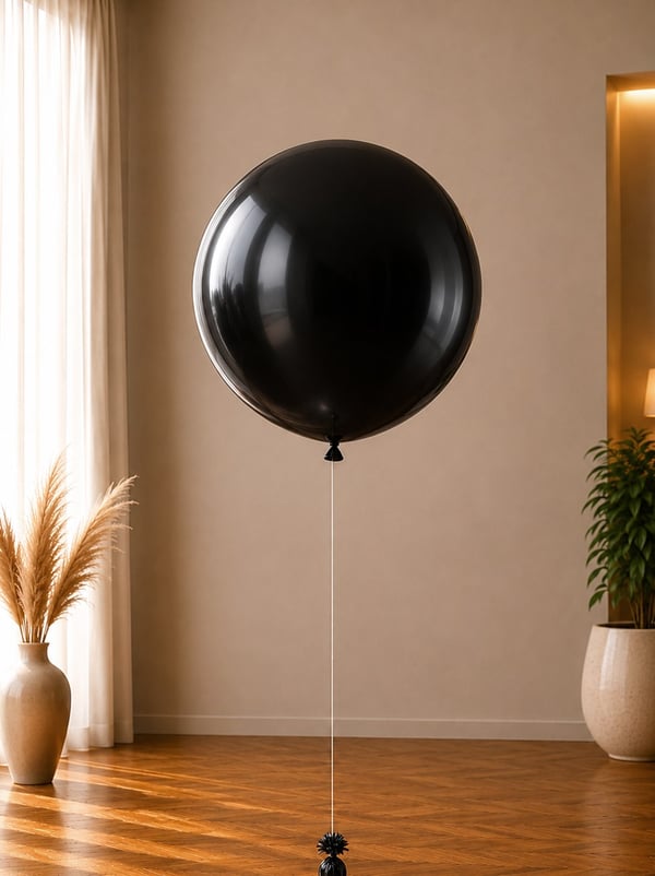 Jumbo Balon Siyah Parti Balonu 18 inc 45 cm 25'li - Düz Renk Balon | Parti Adresi
