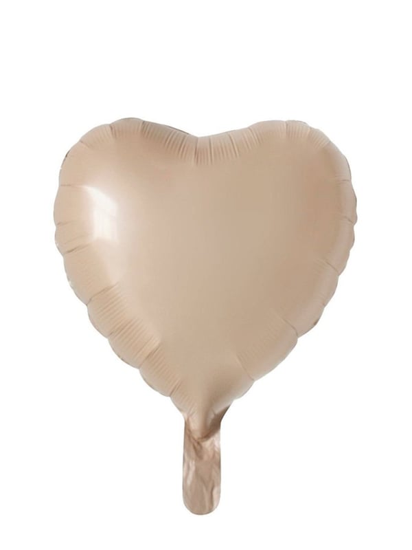 Kalp Folyo Balon Bej Rengi Kalp Parti Balonu 45 cm 18 inc