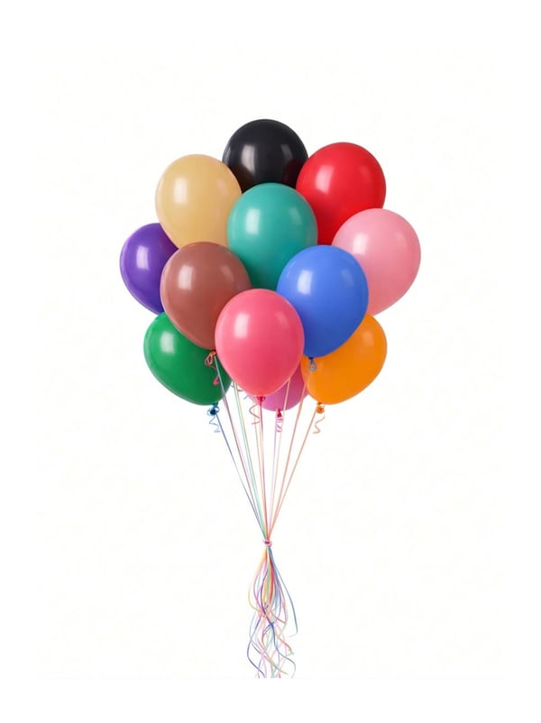 Karışık Renk Mini Balon 5 inc 12 cm 10'lu - Düz Renk Balon | Parti Adresi
