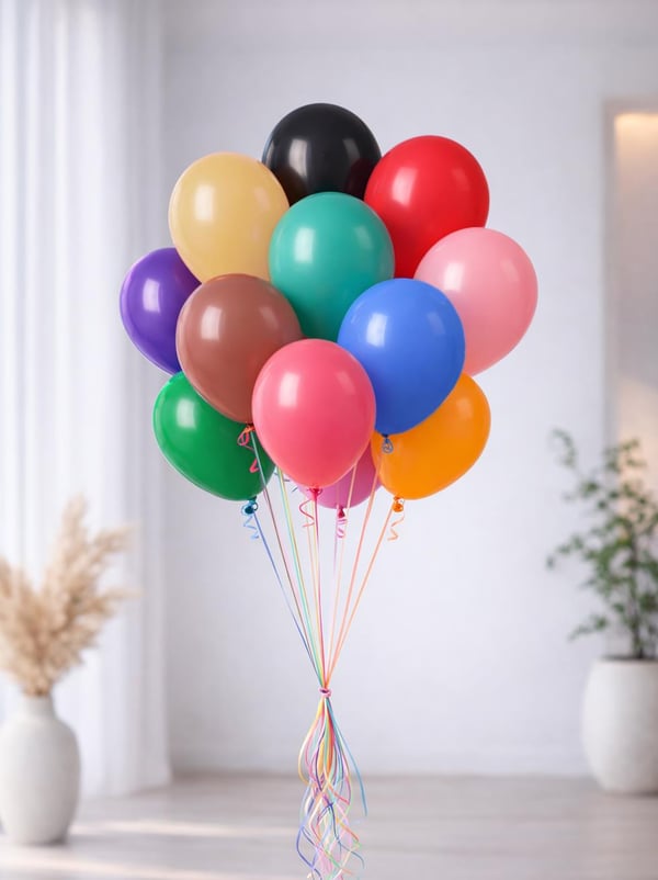 Karışık Renk Mini Balon 5 inc 12 cm 100'lü - Düz Renk Balon | Parti Adresi