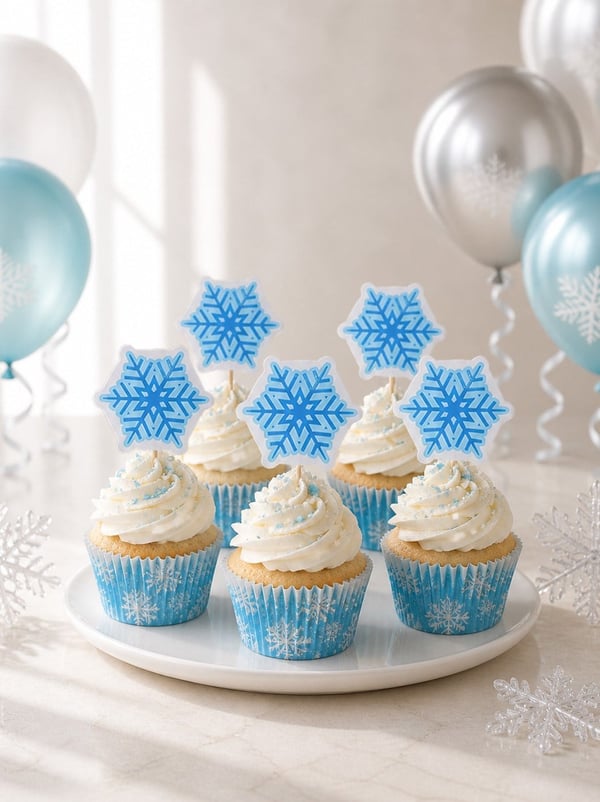 Kartanesi Frozen Temalı Kürdan Figürlü Pasta Süsü Cupcake Kürdanı 10'lu - Pipet ve Kürdanlar | Parti Adresi