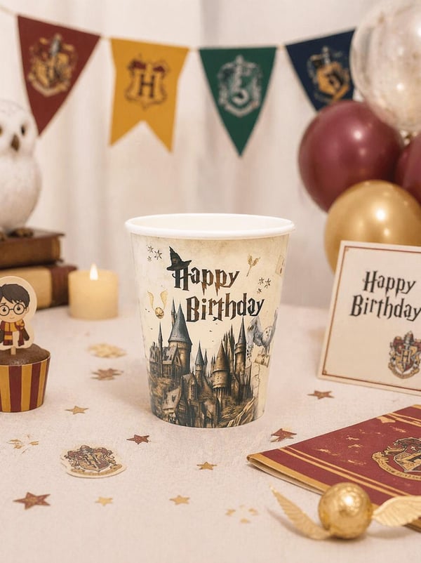 Karton Doğum Günü Bardağı Harry Potter Temalı Bardak 8'li - Harry Potter | Parti Adresi