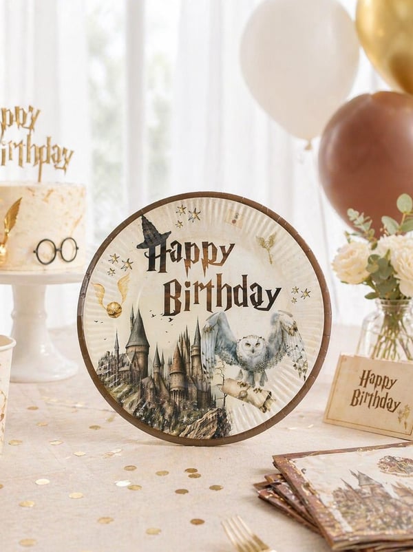 Karton Doğum Günü Tabağı Harry Potter Temalı Tabak 8'li - Harry Potter | Parti Adresi