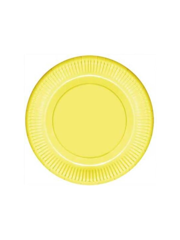 Karton Tabak Makaron Sarı 23 Cm 8'li