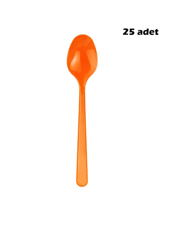 Kaşık 25'Li Turuncu - Çatal & Kaşık & Bıçak | Parti Adresi