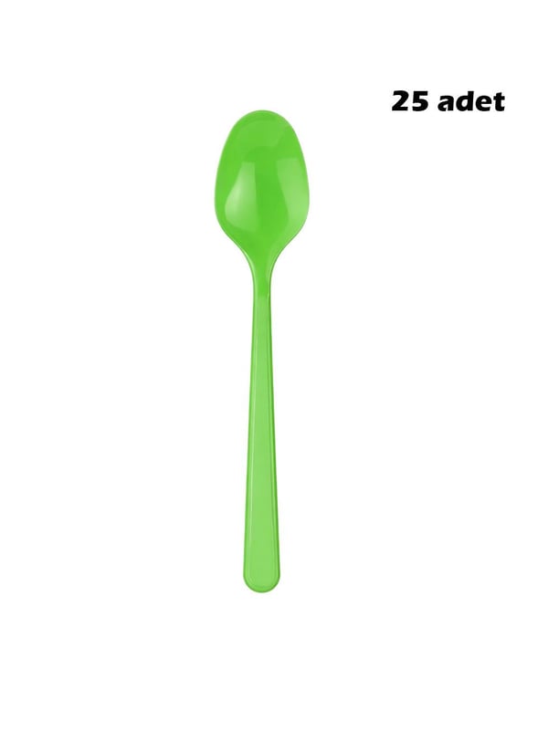 Kaşık 25'Li Yeşil - Çatal & Kaşık & Bıçak | Parti Adresi