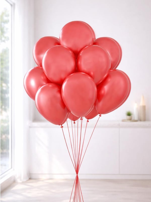 Kırmızı Metalik Balon 10'Lu 12