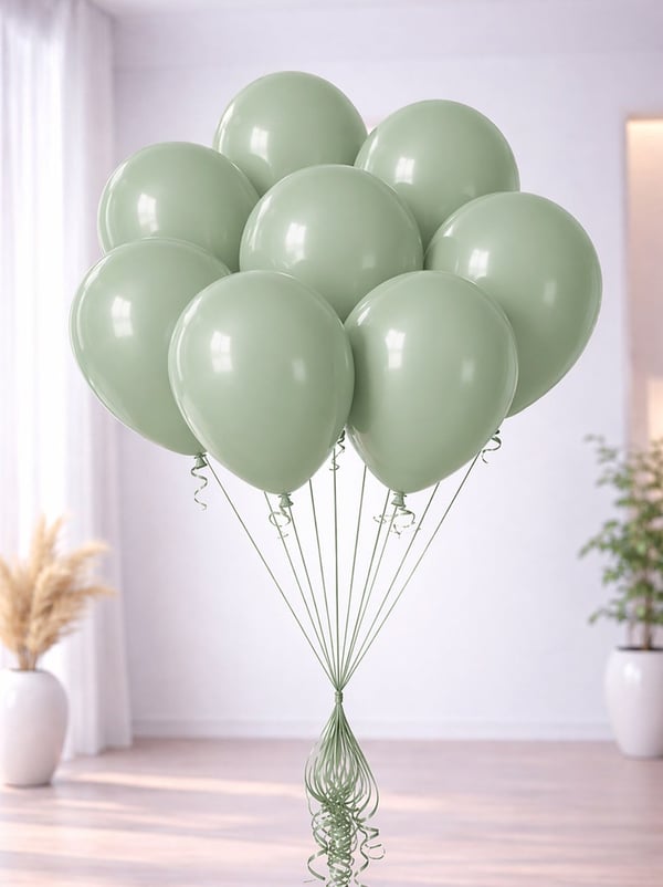 Kış Yeşili Retro Balon 12 inc 100'lü - Retro Balon | Parti Adresi