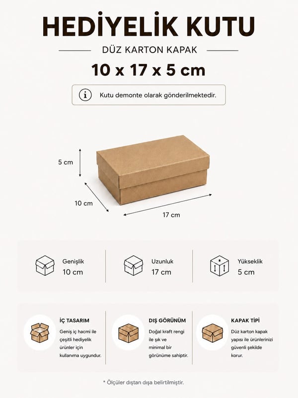 Kraft Kutu Karton Hediye Kutusu 10X17X5 Cm - Kraft ve Asetat Kutular | Parti Adresi