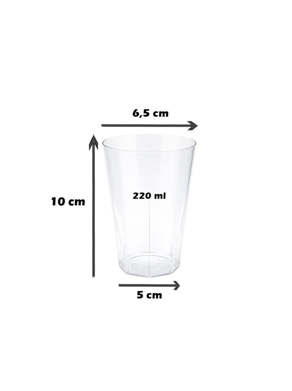 Kristal Bardak 220Cc 20'Li - Plastik Bardaklar | Parti Adresi