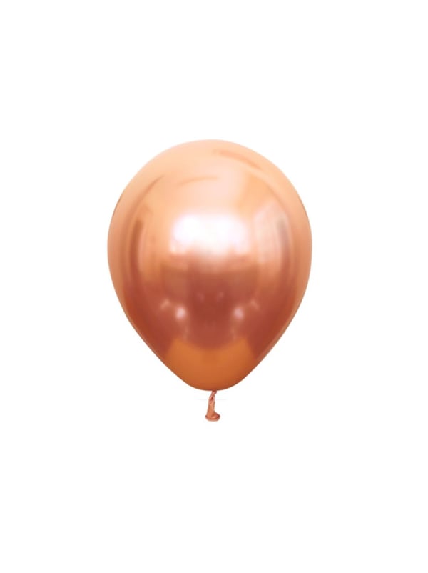 Krom Balon Parlak Parti Balonu Bakır 12 inc 5'li - Krom Balon | Parti Adresi