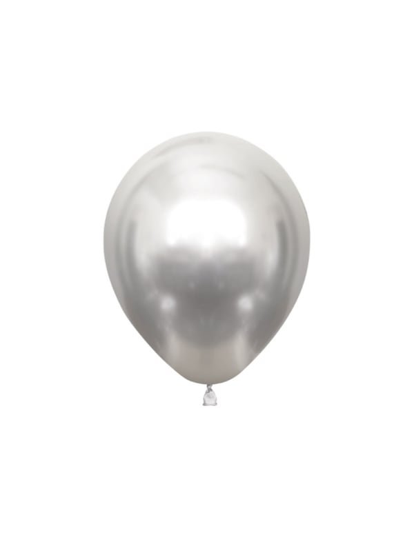 Krom Balon Parlak Parti Balonu Gümüş 12 inc - 30 cm 5'li - Krom Balon | Parti Adresi