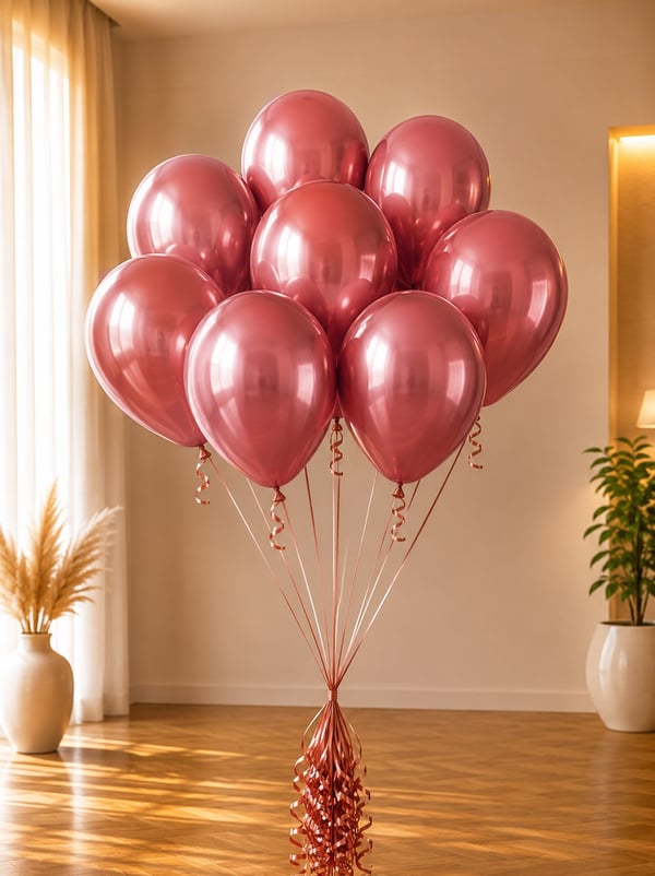 Krom Balon Parlak Parti Balonu Kırmızı 12 inc - 30 cm 5'li - Krom Balon | Parti Adresi