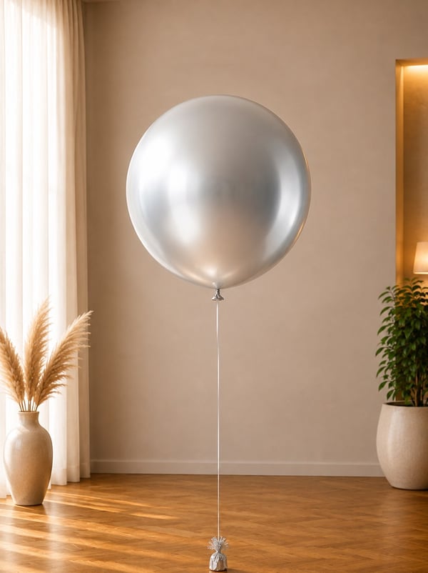 Krom Jumbo Balon Gümüş Parti Balonu 18 inc 45 cm 25'li - Krom Balon | Parti Adresi