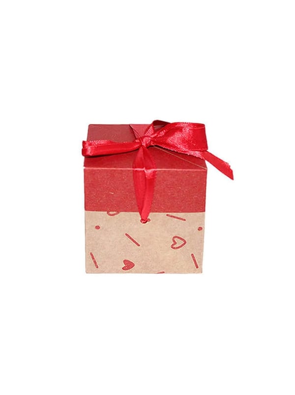 Kurulabilir Kraft Kutu Kalpli 9X9 Cm - Kraft ve Asetat Kutular | Parti Adresi
