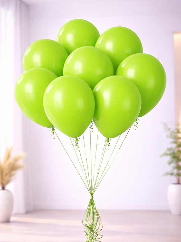 Limon Yeşili- Lime Green Balon Parti Balonu 12 inc 10'lu - Düz Renk Balon | Parti Adresi