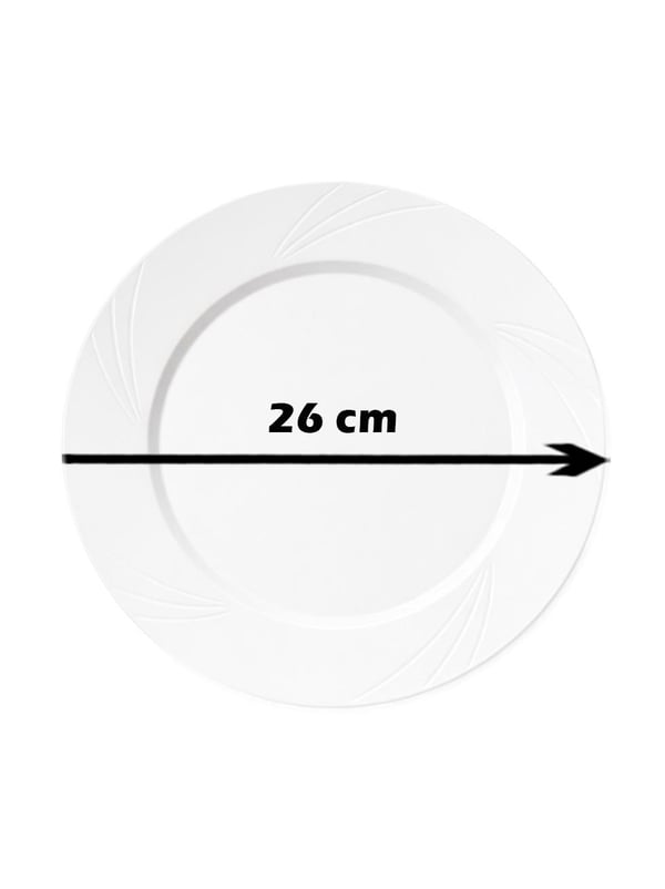 Lüks Plastik Mika Tabak 6'lı 26 Cm Beyaz - Lüks Plastik Tabaklar | Parti Adresi