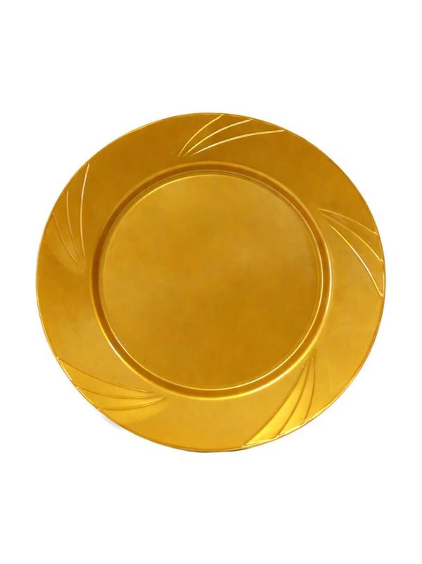 Lüks Plastik Mika Tabak 6'lı 26 Cm Gold - Lüks Plastik Tabaklar | Parti Adresi