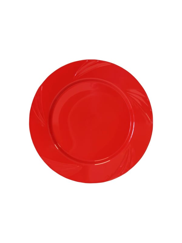 Lüks Plastik Mika Tabak Parti Tabağı Kırmızı 6'lı 23 Cm
