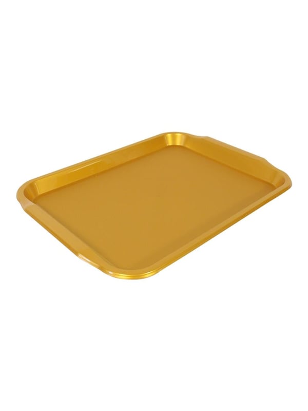 Lüks Plastik Mika Tepsi 26x36 Cm Gold