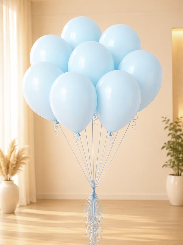 Makaron Bebek Mavi Balon 12 inc 100'lü - Makaron Balon | Parti Adresi