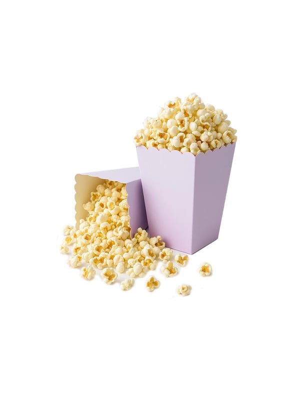 Makaron Lila Patlamış Mısır Kutusu Popcorn Kutusu 8'li - Mısır Kutuları | Parti Adresi