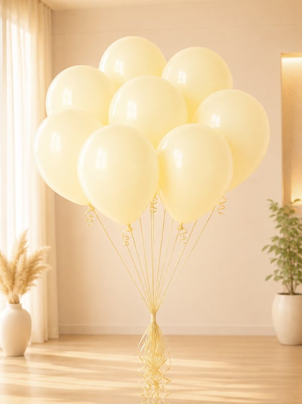 Makaron Sarı Balon Pale Yellow 12 inc 100'lü - Makaron Balon | Parti Adresi