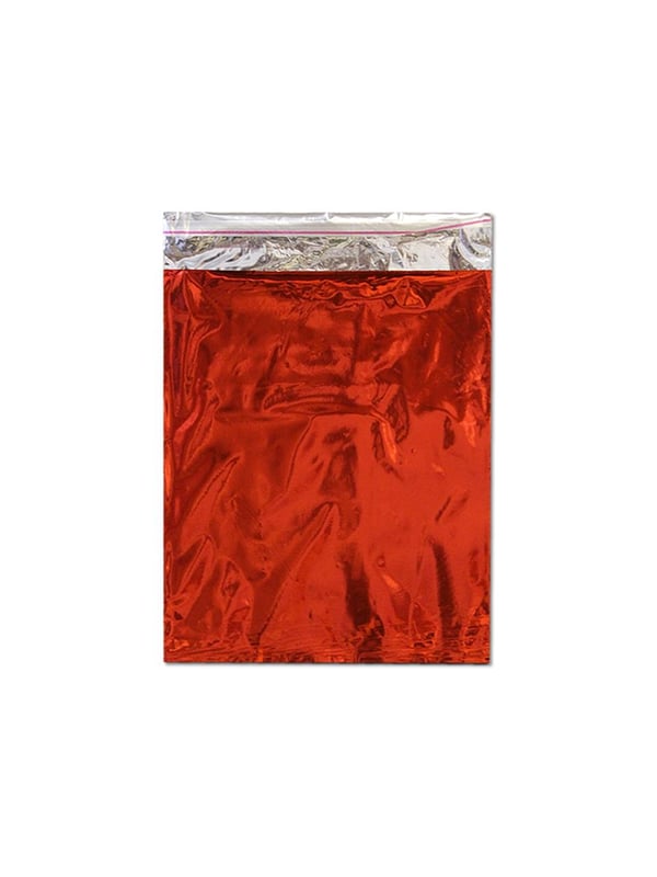 Metalize Bantlı Poşet 20X25 Cm Kırmızı