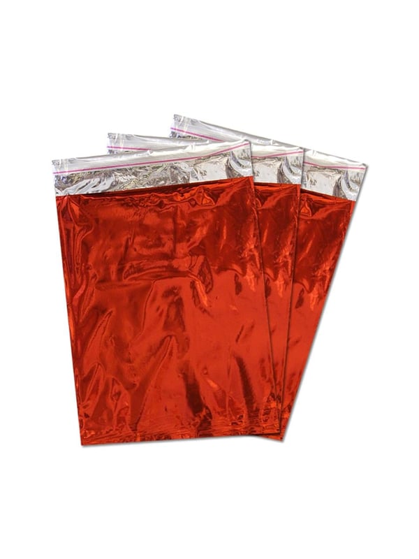 Metalize Bantlı Poşet 30X35 Cm Kırmızı