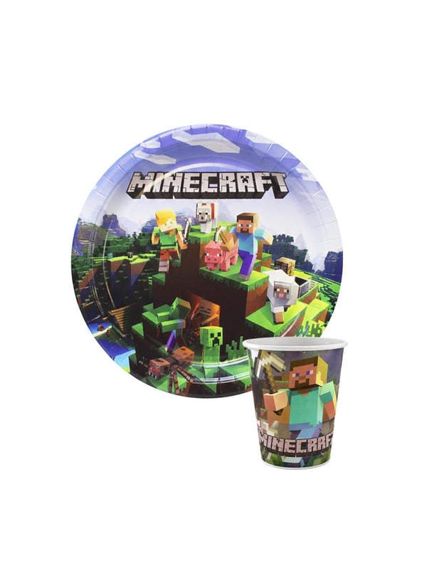 Mınecraft Karton Tabak - Bardak Set - Mınecraft | Parti Adresi