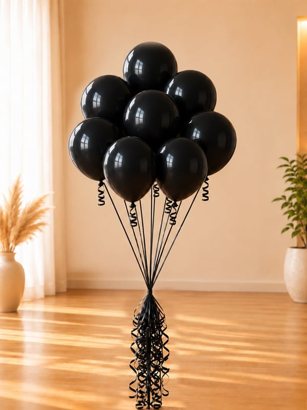 Mini Siyah Lateks Balon 5 inc 100'lü  – Kalisan Parti ve Organizasyon Balonu - Düz Renk Balon | Parti Adresi