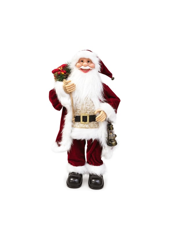 Müzikli Hareketli Noel Baba Yılbaşı Dekoru 60 cm – Fenerli Dekoratif Christmas Figürü - Noel Baba/Kardan Adam | Parti Adresi